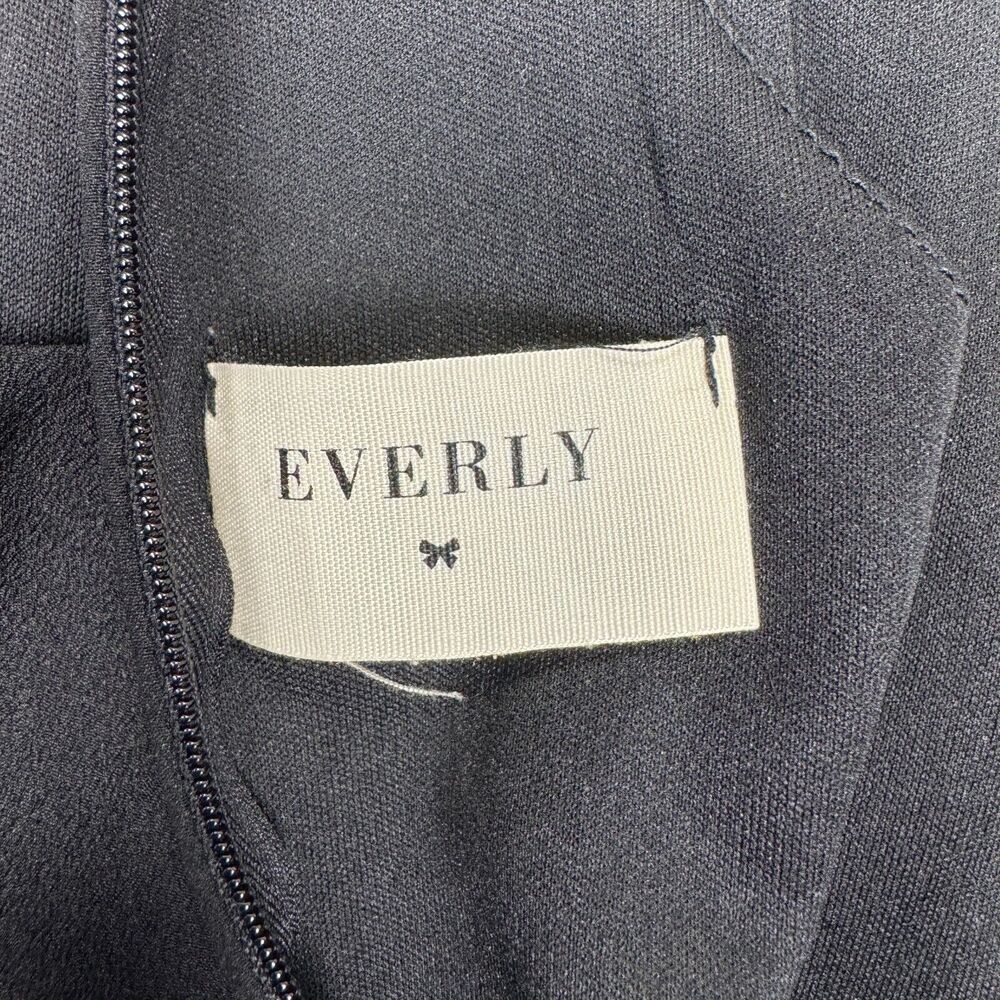 Everly Spaghetti Dress Black and Gold Size Large Racerback Knee Length Flare - Picture 15 of 16